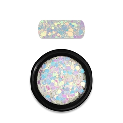 Holo Glitter Mix nr. 12 Chameleon Hvid, Moyra